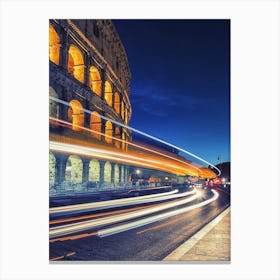 Colosseum At Night Canvas Print