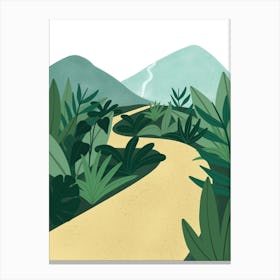 Tropical Jungle Path Canvas Print