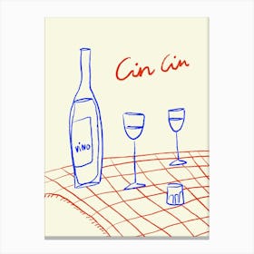 Cin Cin Art Print Canvas Print