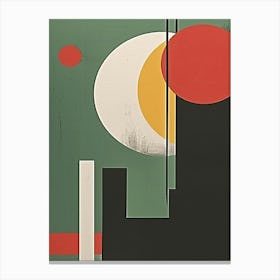 Japandi Cubist Fusion: Abstract Painting Canvas Print