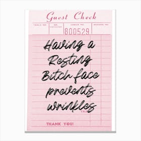 Having A Resting Bitch Face Presents Wrinkles Toile