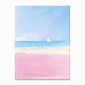 Sailboat On The Beach Canvas Print