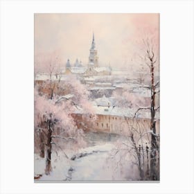 Dreamy Winter Painting Stockholm Sweden 1 Canvas Print
