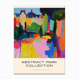 Abstract Park Collection Poster Luxembourg Gardens Paris 2 Canvas Print