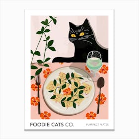 Foodie Cats Co Cat And Ravioli 2 Canvas Print