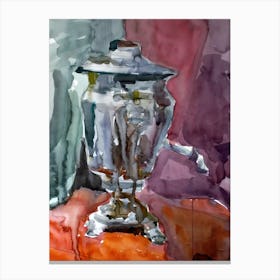 Samovar in watercolor Canvas Print