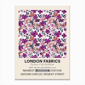 Poster Bloom Burst London Fabrics Floral Pattern 1 Canvas Print