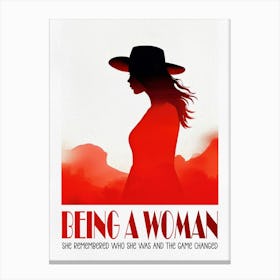 Woman in Red Canvas Print