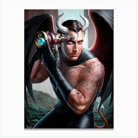 Devil With A Telescope Canvas Print