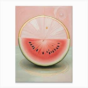 Pastel Watermelon Slice Canvas Print