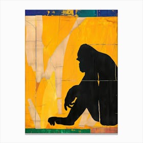 Gorilla 4 Cut Out Collage Canvas Print