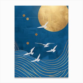 Seagulls In The Sky 5 Canvas Print