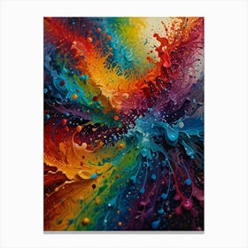 Colorful Splashes 5 Canvas Print