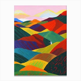 Gobi Gurvansaikhan National Park Mongolia Abstract Colourful Canvas Print