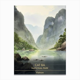 Cat Ba National Park Vietnam Watercolour 1 Canvas Print
