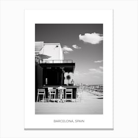 Poster Of Cannes, France, Photography In Black And White 2 Canvas Print