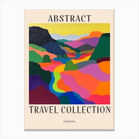 Abstract Travel Collection Poster Cameroon 2 Canvas Print