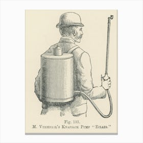 Vintage Illustration Of Eclair, Vermorel S Knapsack Pump, John Wright Canvas Print