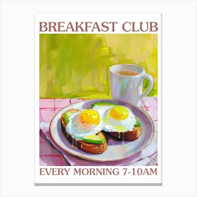 Breakfast Club Poached Eggs 4 Canvas Print