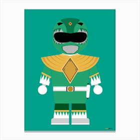 Toy Power Ranger Green Canvas Print