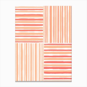 Peach Stripes Canvas Print