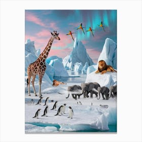 Frozen Fantasia A Surreal South Pole Landscape Canvas Print