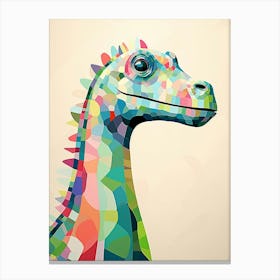 Colourful Dinosaur Brachiosaurus 4 Canvas Print