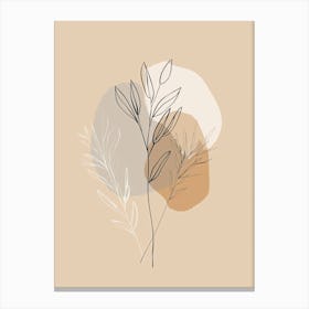 Cardiff Botanical Garden Boho Line Art Canvas Print