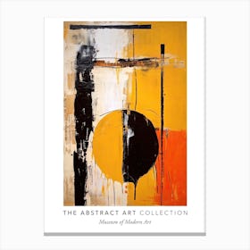 Orange Tones Abstract Painting 3 Exhibition Poster Canvas Print