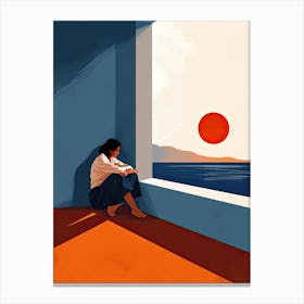 'Sunset', Minimalism 1 Canvas Print