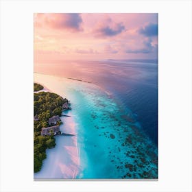 Sunset In The Maldives Canvas Print