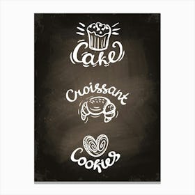 Chalkboard — Coffee poster, kitchen print, lettering Canvas Print