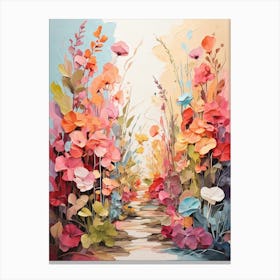 Modern Multicolored Abstract Garden Plants Painting Art print Canvas Print