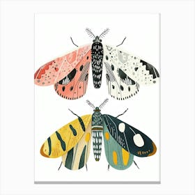 Colourful Insect Illustration Moth 32 Canvas Print