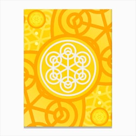 Geometric Abstract Glyph in Happy Yellow and Orange n.0044 Canvas Print