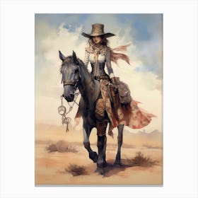 Steampunk Cowgirl 11 Canvas Print