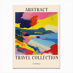 Abstract Travel Collection Poster Guadeloupe 4 Canvas Print