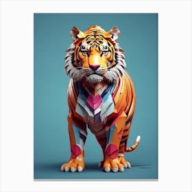 Geometric Tiger Canvas Print