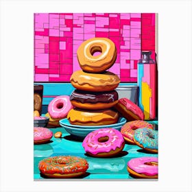 Colour Pop Donuts 3 Canvas Print