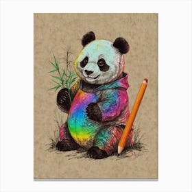 Rainbow Panda Canvas Print