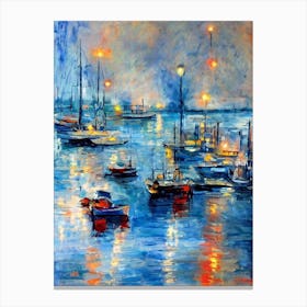 Port Of Taranto Italy Abstract Block harbour Canvas Print