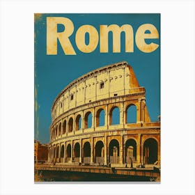 Aihrgdesign A Vintage Travel Poster Of Rome 5 Canvas Print