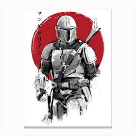 Mandalorian Bounty Hunter Sumi E Jpeg 3000 × 4000 Toile