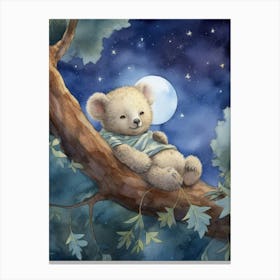 Baby Koala 3 Sleeping In The Clouds Canvas Print