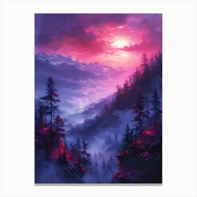 Sunset In The Mountains 23 Canvas Print