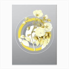 Botanical Adelia Aurelianensis in Yellow and Gray Gradient n.230 Canvas Print