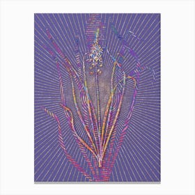 Geometric Wild Asparagus Mosaic Botanical Art on Veri Peri n.0154 Canvas Print
