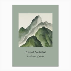 Landscapes Of Japan Mount Hakusan 88 Canvas Print