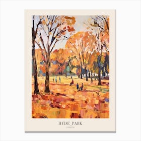 Autumn City Park Painting Hyde Park London 1 Poster Canvas Print