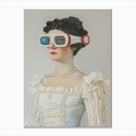 Lady With Goggles Canvas Print